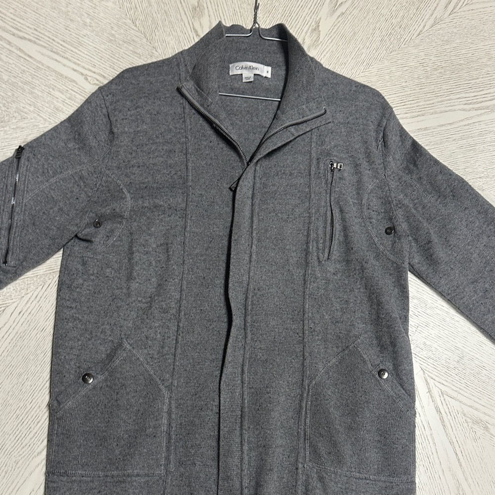Calvin Klein Charcoal Gray Zip-Up Jacket